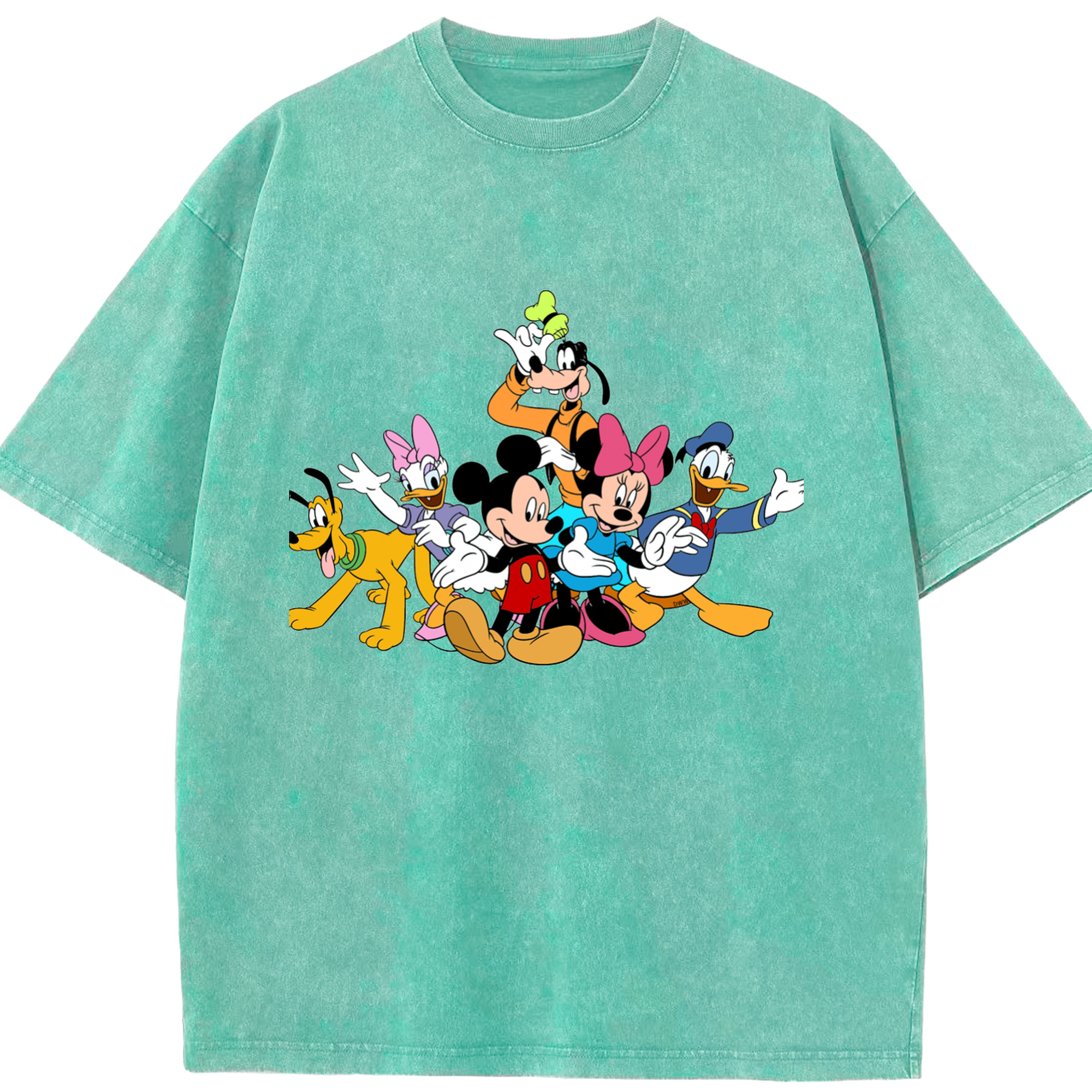 （画像用） ミッキーマウス Mickey Mouse 綿100% ヴィンテージ風 半袖Tシャツ（フロントプリント）